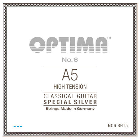Optima No. 6 A5 klassisen kitaran kieli, hopeoitu, korkea jännitys