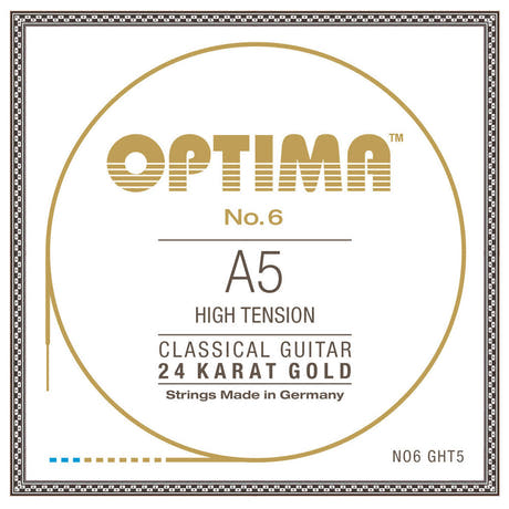 Optima No. 6 A5 -klassisen kitaran kieli, kullattu, high tension