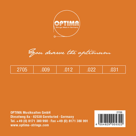 Optima 2705 strings-setti 4-kieliseen banjot, lenkki