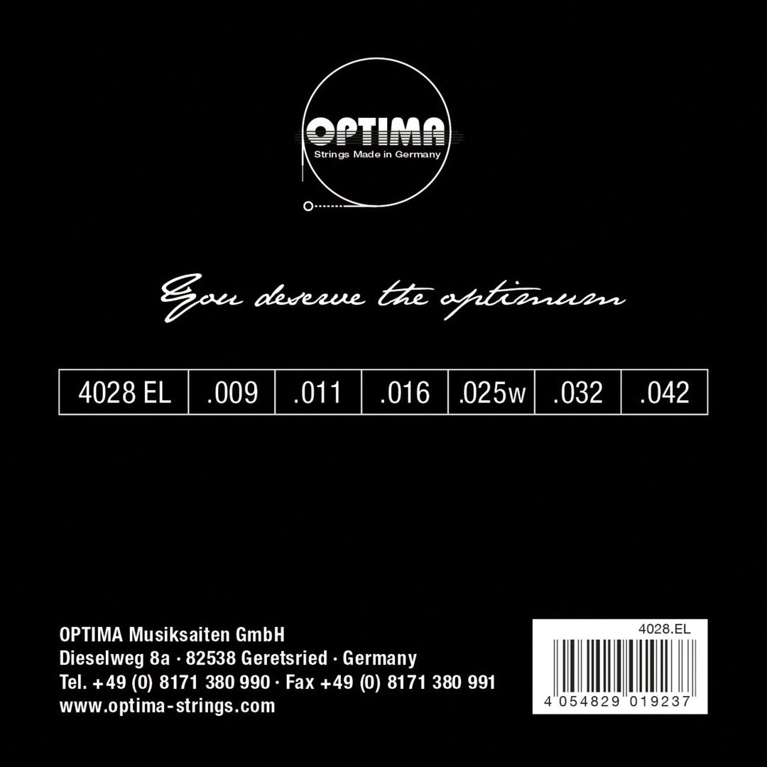 Optima Strings for E-guitar Chrome strings round wound - Set (4028EL)