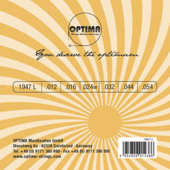 Optima Sähkökitaran kielet Jazz Swing Chrome Round Wound - Set (1947L)