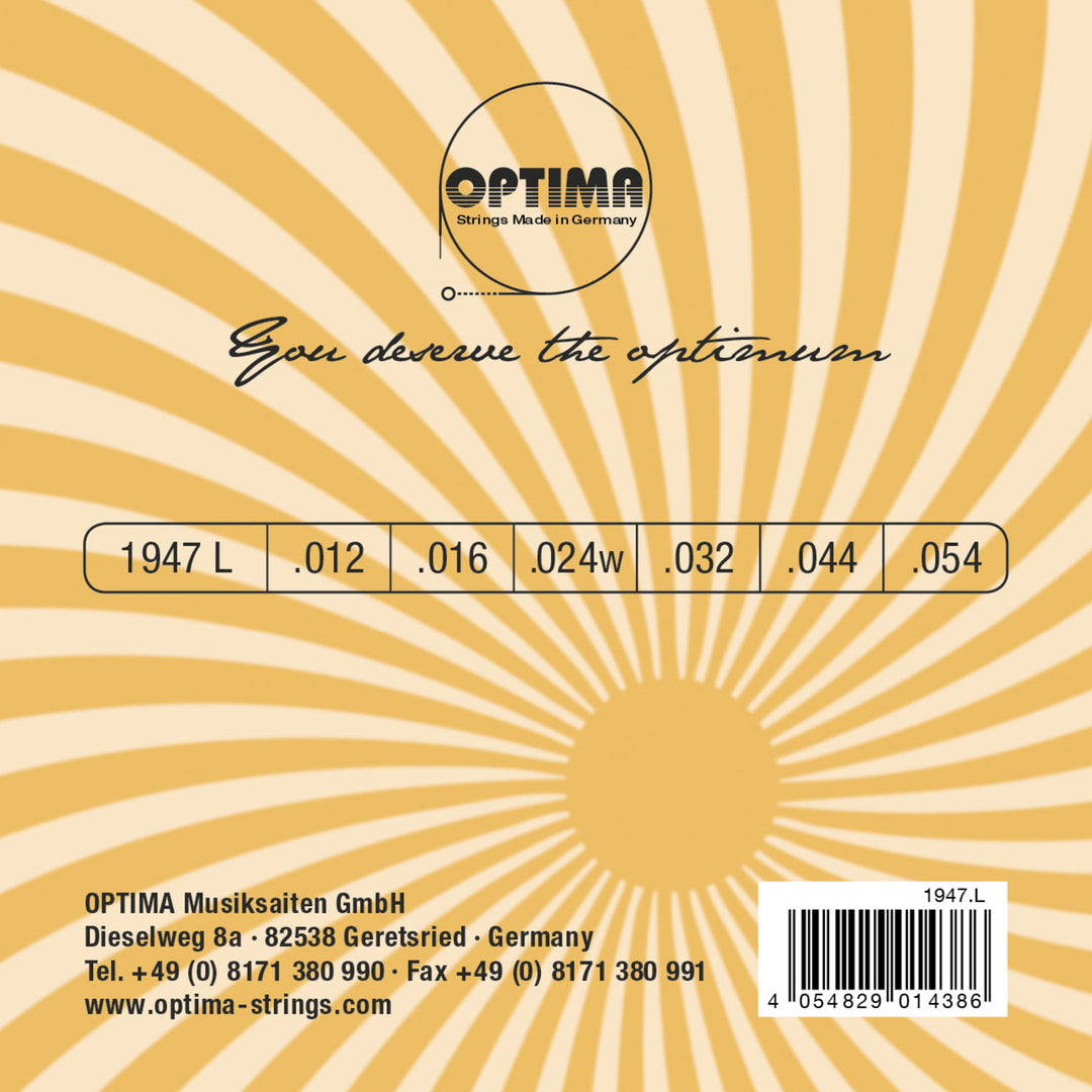 Optima Sähkökitaran kielet Jazz Swing Chrome Round Wound - Set (1947L)