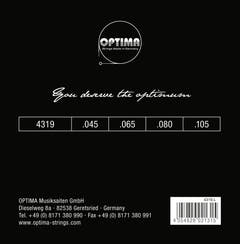 Optima sähköbasson kielet Chrome Strings pyöreäpunotut Long Scale - set 4-kielinen med-light (4319ML)
