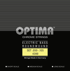 Optima E-bassokielet Chrome Strings Round Wound Long Scale - Set 4-string medium (4399M)