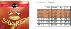 Savarez Strings for classic Kitarat New Cristal Cantiga Premium - Normal set (510CRP)