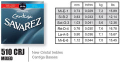 Savarez Strings for classic guitar New Cristal Cantiga Premium - Set (510CRJP)