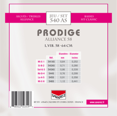 Savarez-kielet klassiselle kitaralle Prodige 38 Children's Guitar - 3/4-7/8 Carbon (540AS)