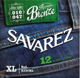 Savarez akustisen kitaran kielet Acoustic - 12-str. Ex-Light .010 (A230XL)