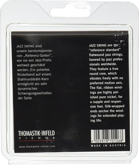 Thomastik-Infeld Strings for E-guitar Jazz Swing Series Nickel Flat Wound - Set 010 flatwound (JS110)