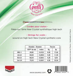 Corelli Viulun kielet New Crystal - Medium-light (700MLB)