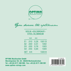 Optima Viulut strings Goldbrokat - Set 4/4 (1000B)