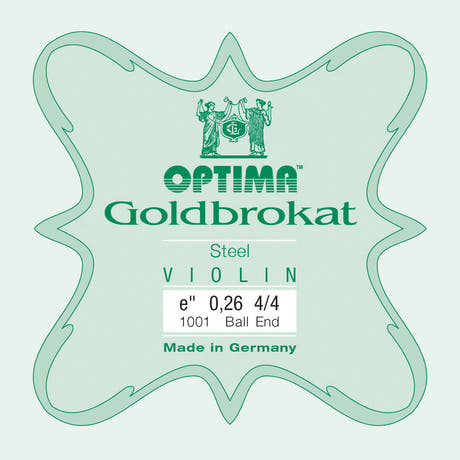 Optima Goldbrokat E-kieli 4/4-viululle, 0,26 mm, pallopää