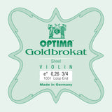 Optima Goldbrokat E-streng 3/4-violin, 0,26 mm, løkke