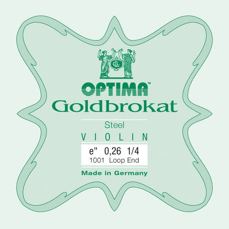 Optima Goldbrokat E-kieli 1/4-viululle, 0,26 mm, lenkki