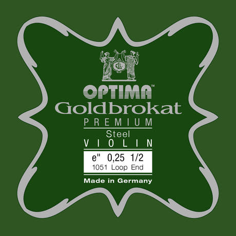 Optima Goldbrokat Premium E-kieli 1/2-viululle, 0,25 mm, lenkki