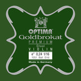 Optima Goldbrokat Premium E-streng 1/16-violin, 0,24 mm, kugle