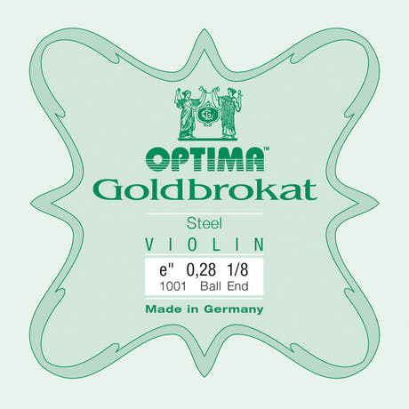 Optima Goldbrokat E-kieli 1/8-viululle, 0,24 mm, pallopää