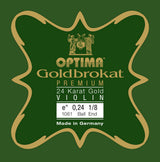 Optima Goldbrokat 24K Gold E-streng 1/8-violin, 0,24 mm, kugle