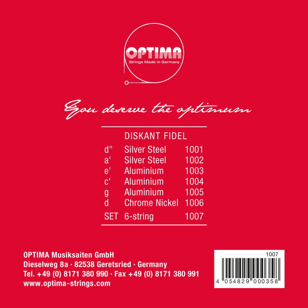 Optima Fidel kielenkielet Steel - Set 6-string (1007)