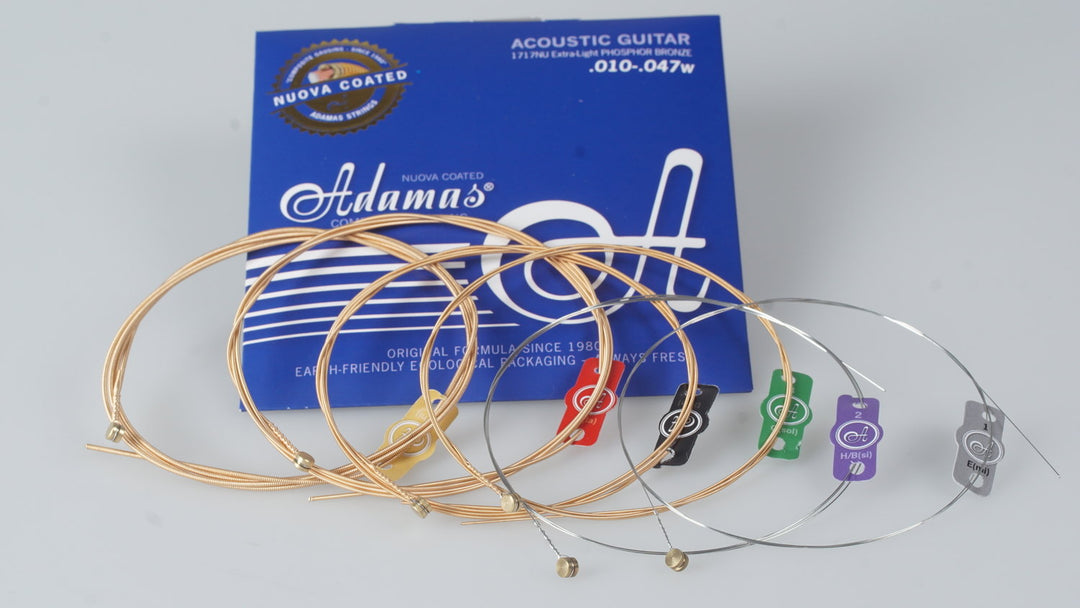 Adamas Strings for Acoustic Kitarat Nuova phosphor bronze coated - Also suitable for people with allergy (1717NU)