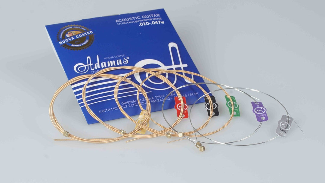 Adamas Strings for Acoustic Kitarat Nuova Phosphor Bronze coated round core - Also suitable for people with allergy (1717NURC)