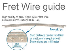 Partsland otelista tehty nauha Nickel silver - b:2.0 x a:2.8 mm (Classical Guitar)