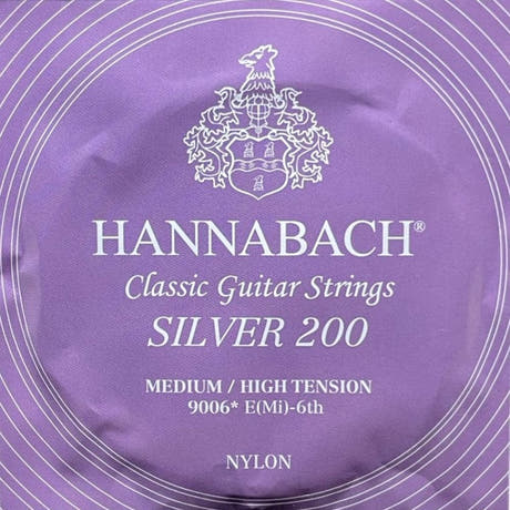 Hannabach 900 E6 -bassokieli klassiselle kitaralle, medium/korkea tension