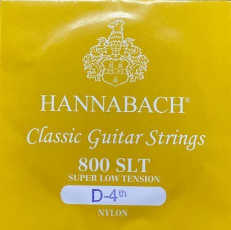 Hannabach 800 D4 bassokieli klassiselle kitaralle, erittäin kevyt jännitys