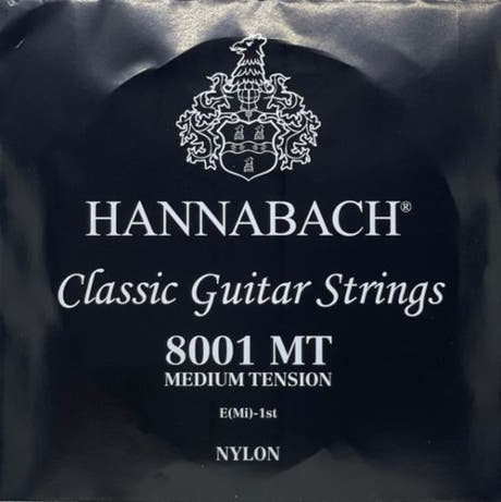 Hannabach 800 E1 -diskanttikieli klassiselle kitaralle, medium tension