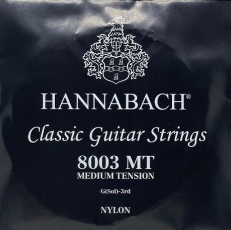 Hannabach 800 G3 diskantti­strings klassiselle kitaralle, medium tension