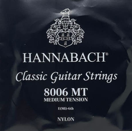 Hannabach 800 E6 -bassokieli klassiselle kitaralle, medium tension
