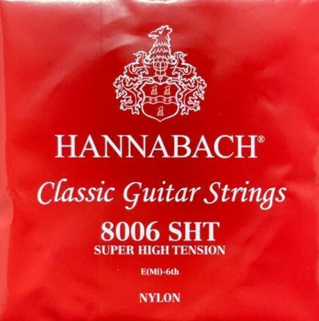 Hannabach 800 E6 -bassokieli klassiselle kitarat, erittäin suuri jännitys