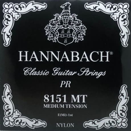 Hannabach 815 E1 -diskanttikieli klassiselle kitaralle, medium-jännitys