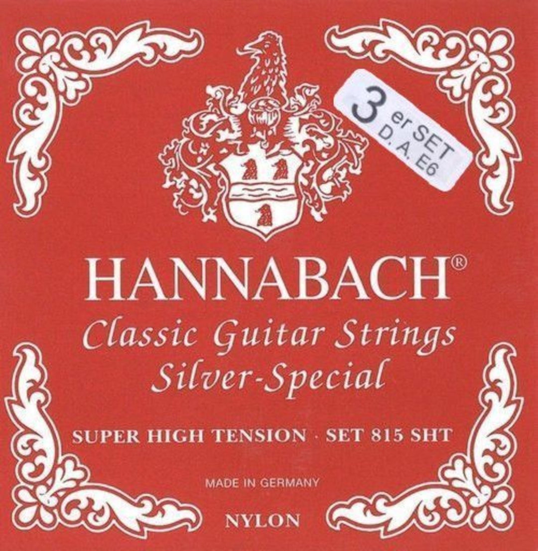 Hannabach Strenge til klassisk guitar Serie 815 Super High Tension Silver special - 3er Bass super high (8157SHT)