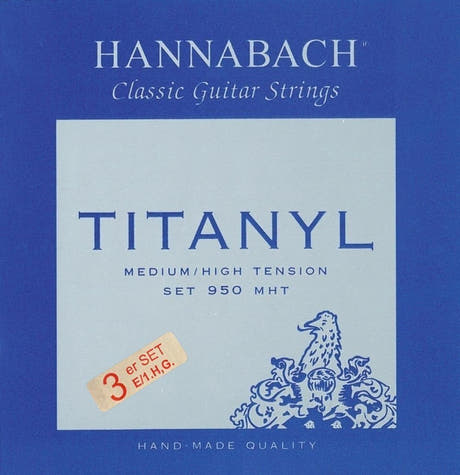 Hannabach 950 -diskanttisarja E1, H/B2 ja G3, medium/high tension