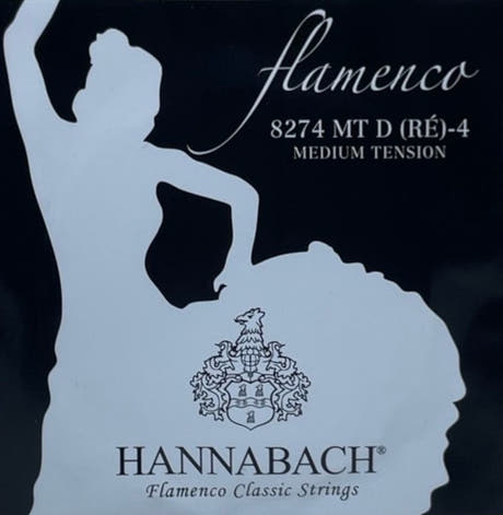 Hannabach 827 D4 -bassokieli flamencokitaraan, normaali jännitys
