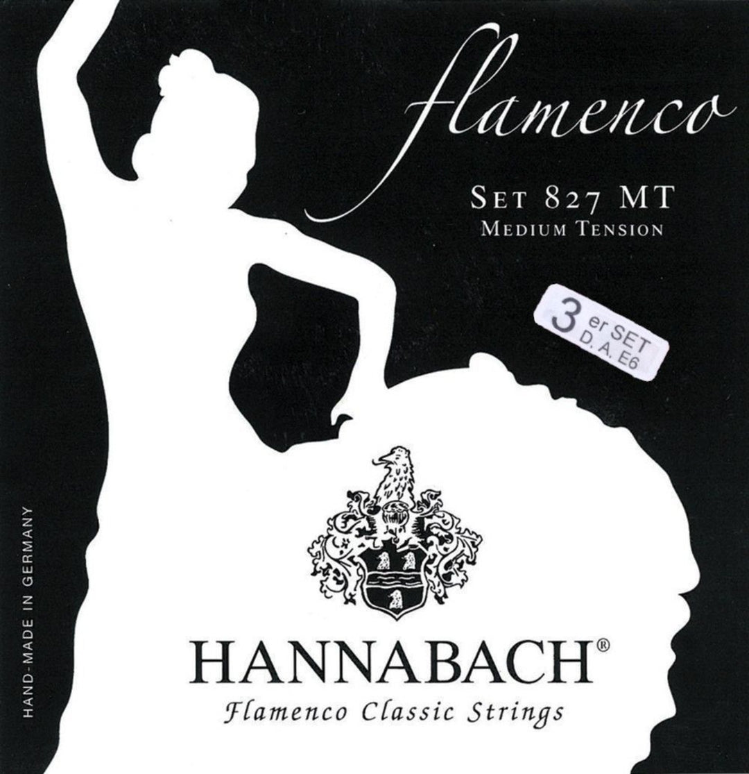 Hannabach Strings for classic kitarat Serie 827 medium Tension Flamenco - Set of 3 Bass (8277MT)