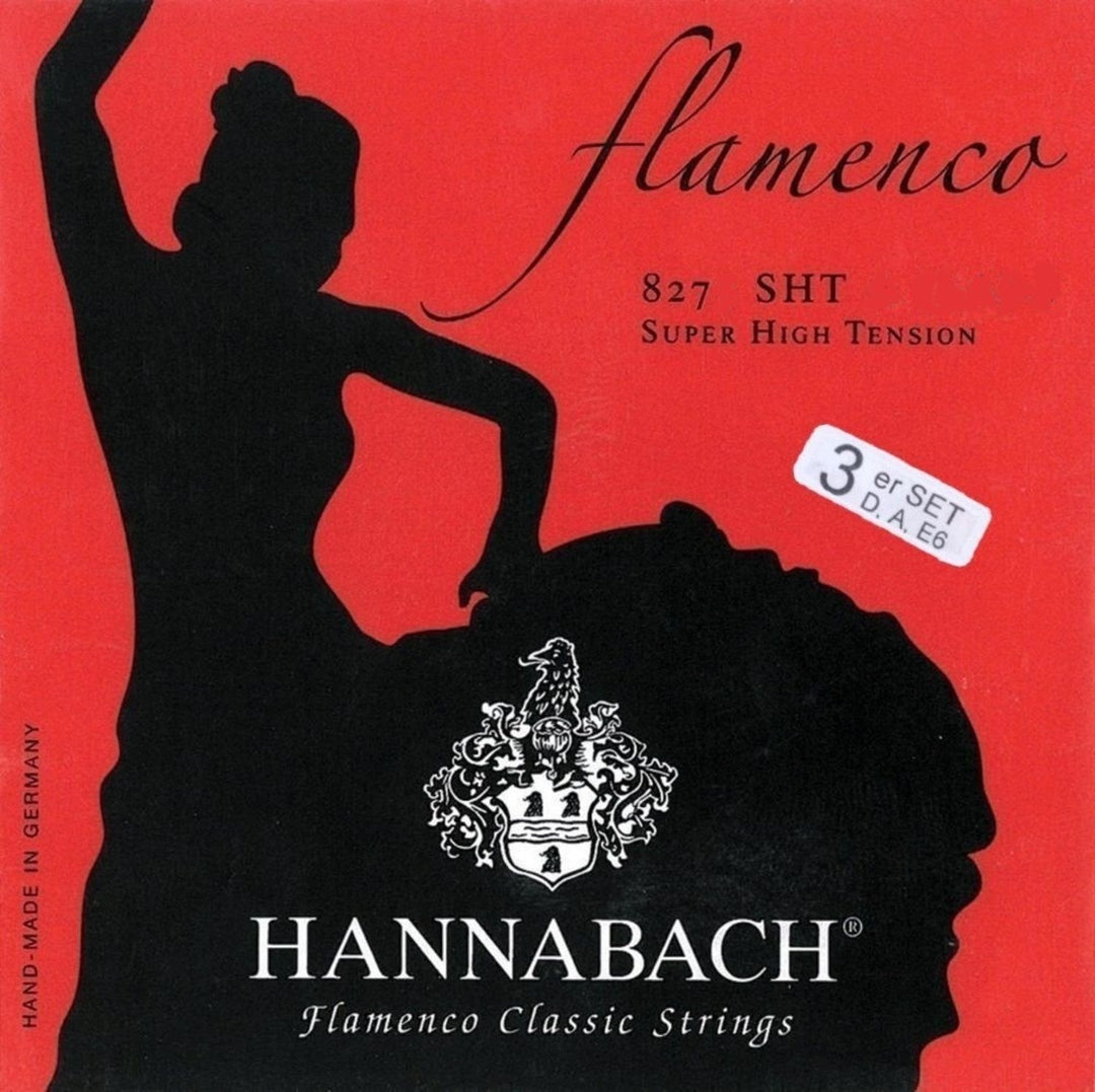 Hannabach Kitarankielet klassiselle kitaralle Serie 827 Super High Tension Flamenco - Set of 3 Bass (8277SHT)