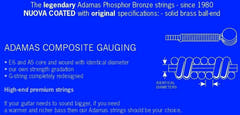 Adamas Strings for Acoustic Kitarat Nuova phosphor bronze coated set (3) - Set of 3 Ex-Light .010 (1717NU-3)