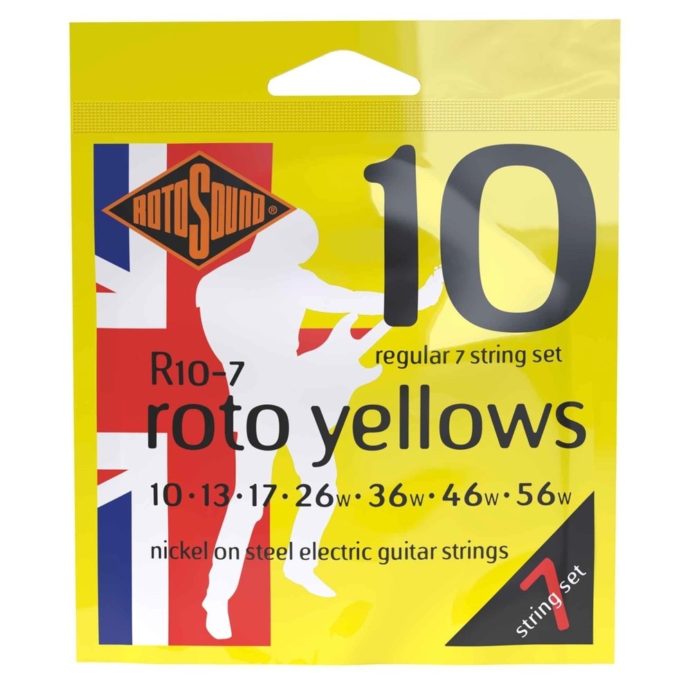 Rotosound Roto Yellows R10-7 strenge til 7-strenget elguitar 10-56