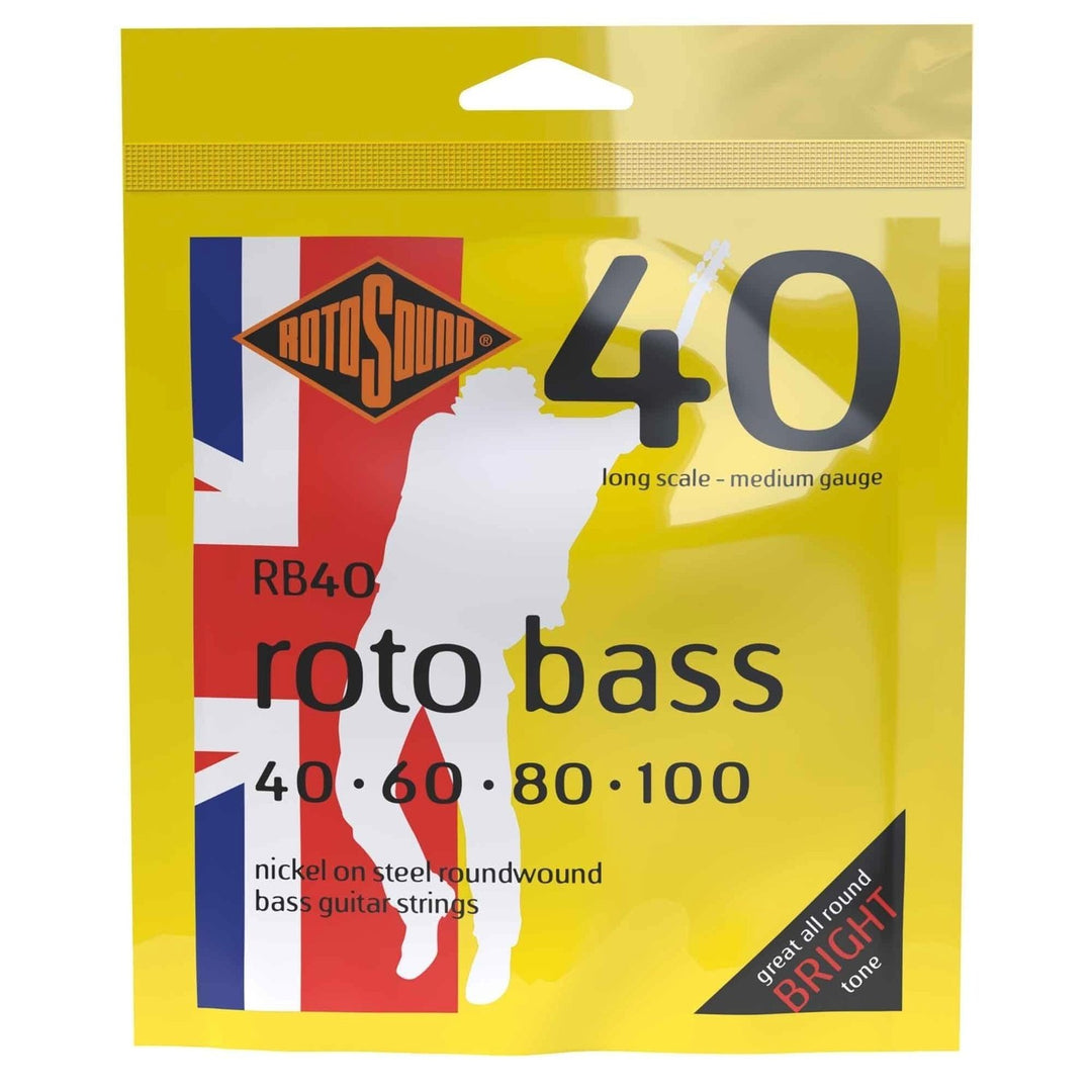 Rotosound E-Bass Strings Roto Bass - 4-kielinen settisarja Nikkeli medium 40-100 (RB40)