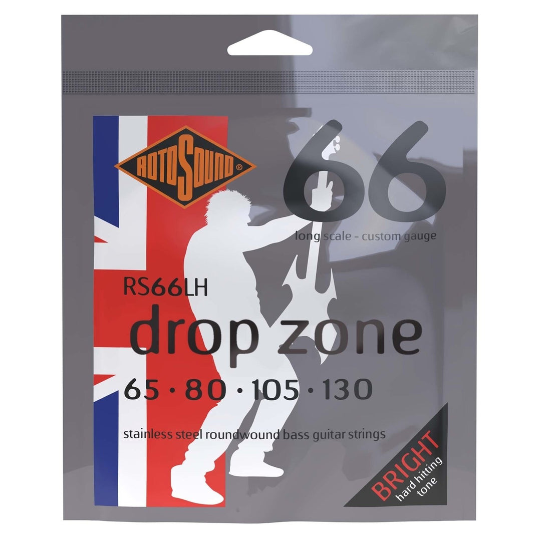 Rotosound E-Bass-kielet Swing Bass 66 - Set 4-kiel. DROP ZONE Custom 65-130 (RS66LH)