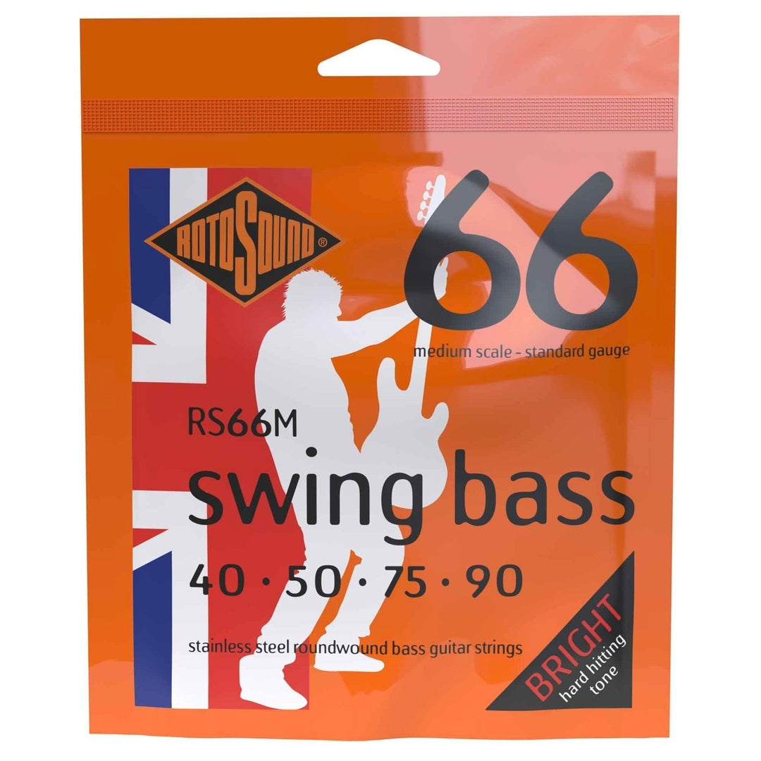 Rotosound E-Bass Strings Swing Bass 66 - Set 4-string Medium Standard 40-90 (RS66M)