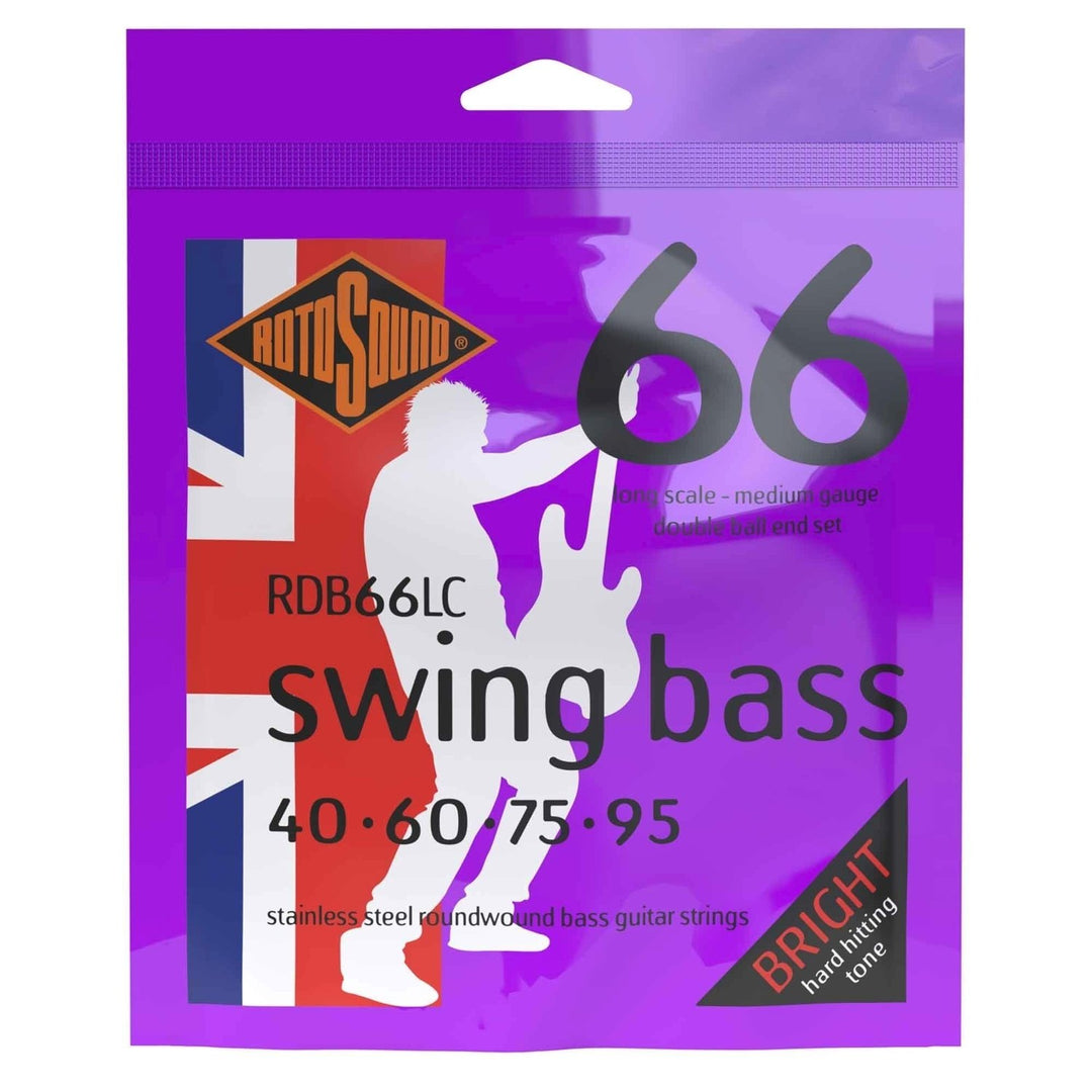 Rotosound E-Bass Strings Swing Bass 66 Double Ball End – Set 4-kielinen. medium 40–95 Double Ball (RDB66LC)