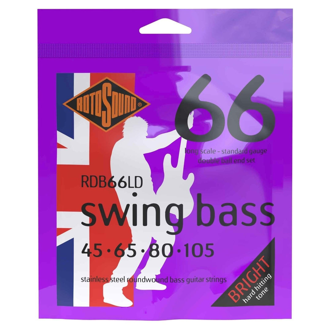 Rotosound E-Bass Strings Swing Bass 66 Double Ball End – Set 4-kielinen. medium 45–105 Double Ball (RDB66LD)