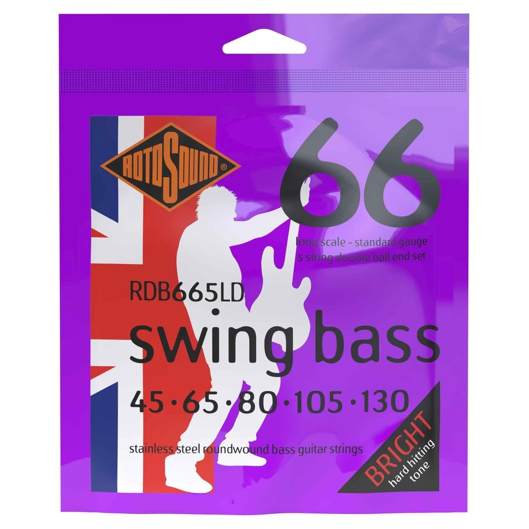 Rotosound E-Bass-kielet Swing Bass 66 Double Ball End - Setti 5-kiel. Standard 45-105 Double Ball (RDB665LD)