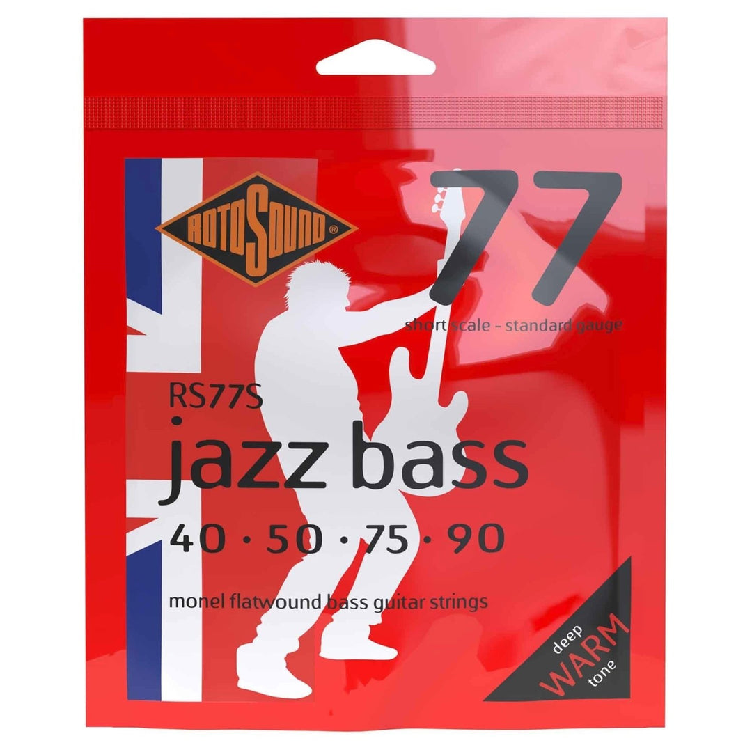 Rotosound Jazz Bass Strings Jazz Bass 77 – Set 4-string Short 40–90 // lyhyt mensuuri (30"/760mm) (RS77S)