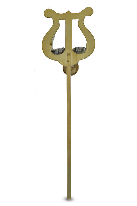 GEWA-lyyra, pieni, keltainen messinki, 1 nuottipidike, varsi 14 cm