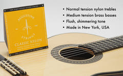 Augustine Strings klassiselle kitaralle Classic Label - Set Classic Gold (normal/medium)