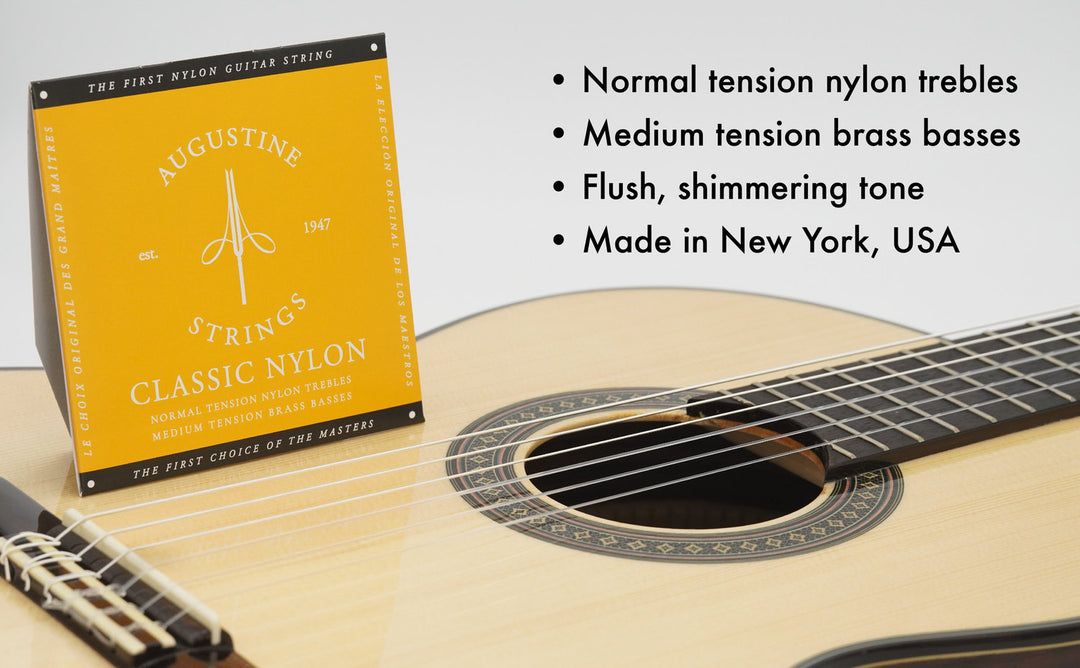 Augustine Strings klassiselle kitaralle Classic Label - Set Classic Gold (normal/medium)
